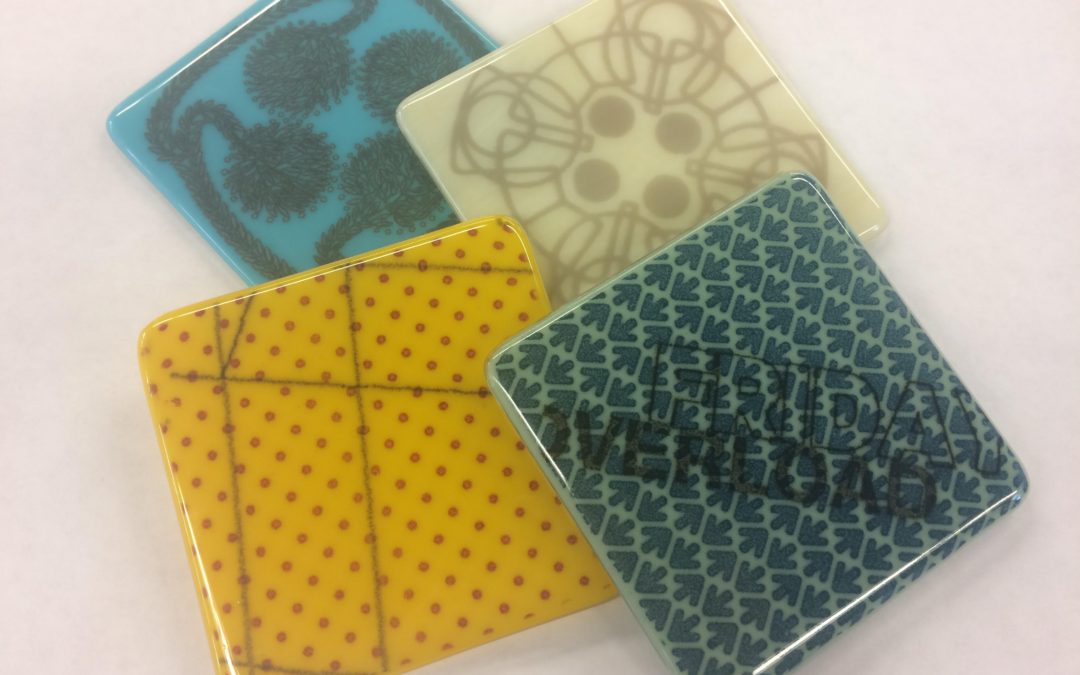 printed glass coasters